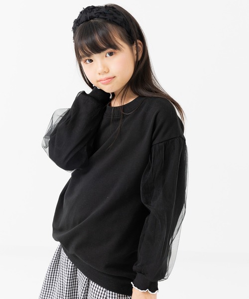 J.A.Mトレーナー JAM & LINK トレーナー 袖チュール 裏毛トレーナー キッズ 子供