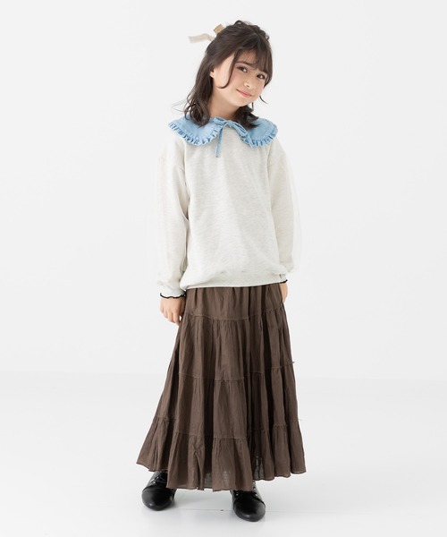 JAM & LINK トレーナー 袖チュール 裏毛トレーナー キッズ 子供