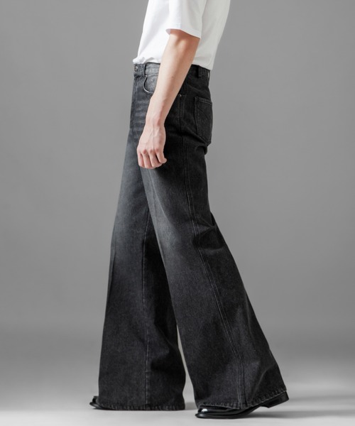 22AW Straight Jeans2002ダブルジップフレアストレートデニム ZIP FIVE -White Line- ジーンズ 「White Line」 ワイドレッグ