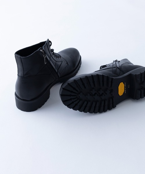 PADRONE ブーツ 「PADRONE」別注 WPL SIDE ZIP LACE UP BOOTS