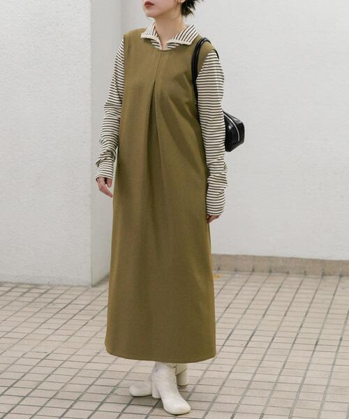 KBF（ケービーエフ） ワンピース 「2サイズ展開」BACKクロスジャンパー