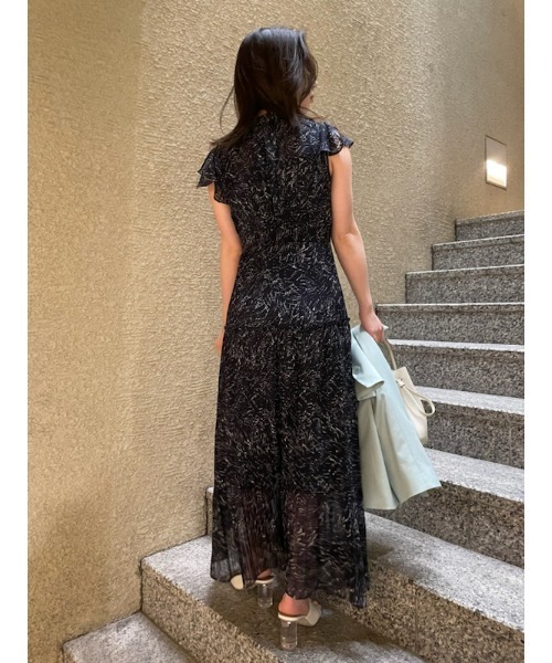 りか　CLANE 半袖ワンピース　ブラック 1 CLANE - CLANE / クラネ | FORM SLEEVE ONEPIECE | 1 | ブラック