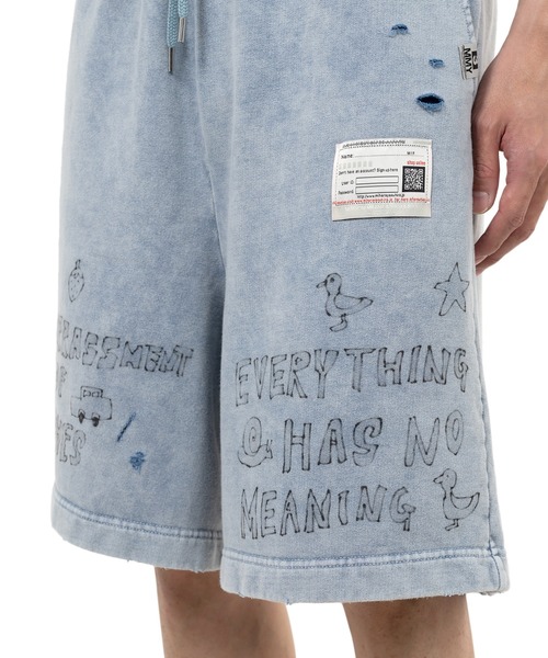 MAISON MIHARA YASUHIRO パンツ Bleached Graffiti Print Sweat