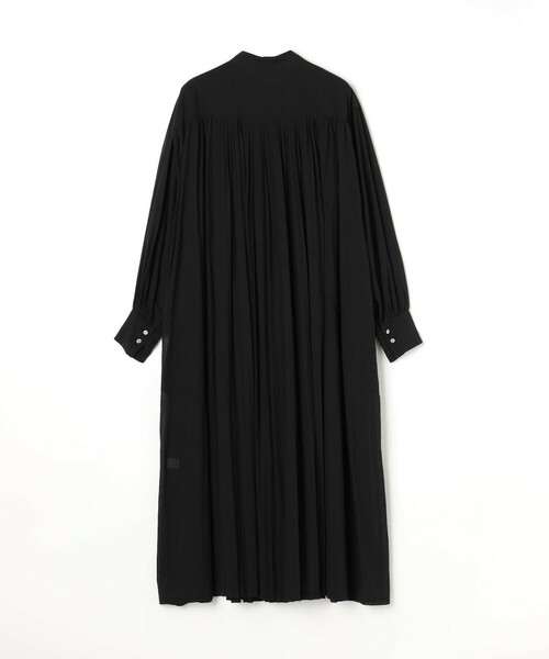 LOISIR ワンピース エステルコットンシフォンプリーツ使いワンピース