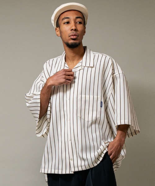 APPLEBUM シャツ Big Sleeve Stripe Aloha Shirt メンズ
