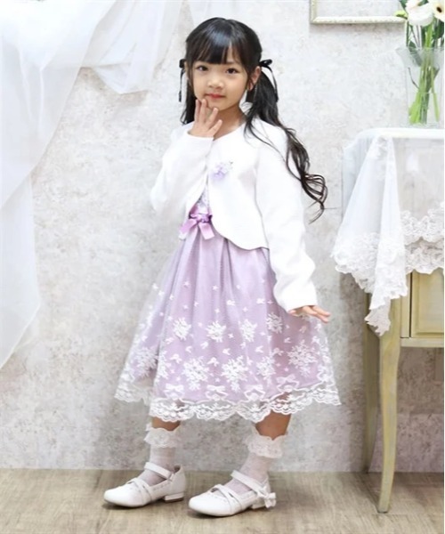 axes femme（アクシーズ ファム） ワンピース リボン×フラワーレース