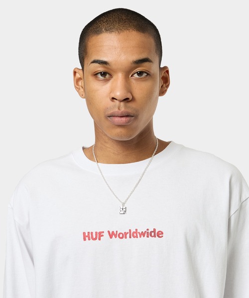 HUF ネックレス MEGABLAST NECKLACE / ハフ ロゴ シルバー