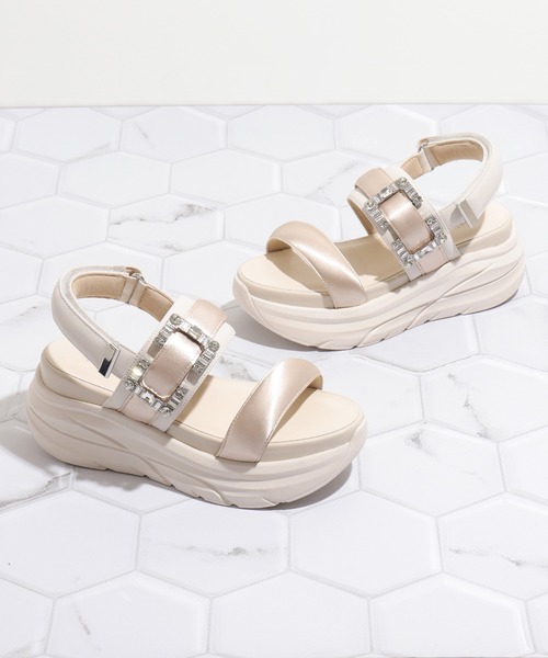 未使用　DIANAサンダル　23.5～24cm diana 「+diana」 フラットサンダル 23.5cm ブラック レディース