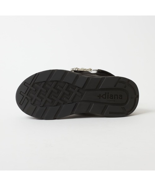 ダイアナ　23.5 diana 「+diana」 フラットサンダル 23.5cm ブラック レディース