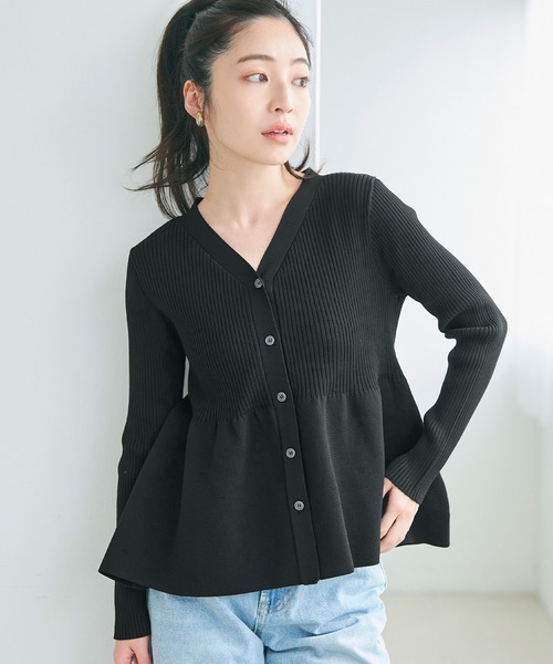coca（コカ） カーディガン スポンディッシュニットペプラム