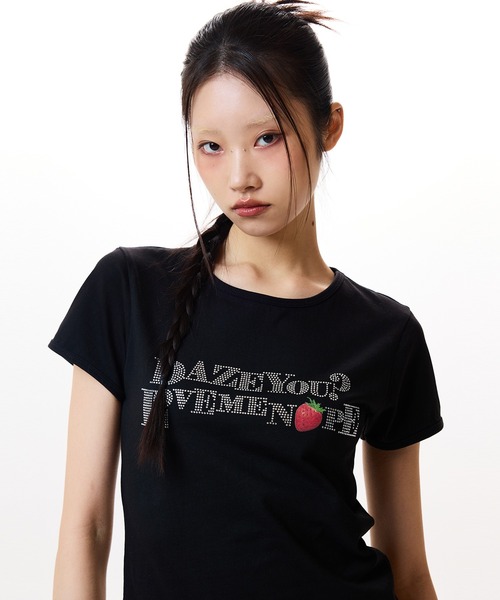 tシャツ IM STRAWBERRY LETTERING TEE レディース