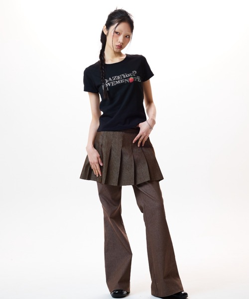 tシャツ IM STRAWBERRY LETTERING TEE レディース LUVISTRUE tシャツ IM STRAWBERRY LETTERING TEE レディース