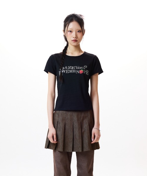 LUVISTRUE tシャツ IM STRAWBERRY LETTERING TEE レディース