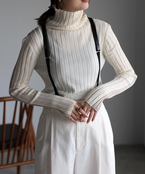 「&HALF」 「noa-ge」タートルネックニット FREE グレー レディース_画像2