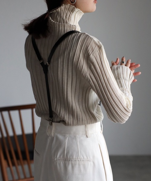 「&HALF」 「noa-ge」タートルネックニット FREE グレー レディース_画像3