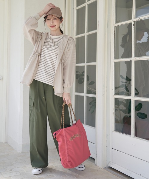 ikka（イッカ） トートバッグ 撥水ロゴ刺繍ロープトートバッグ