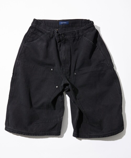 NAUTICA ノーティカ　ワイド　ダブルニー　ショーツ　ブラック NAUTICA パンツ NAUTICA/ノーティカ Super Wide Curve Double