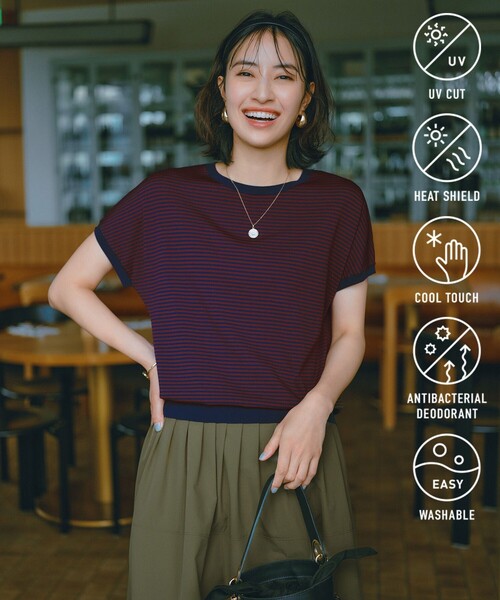 ニット セーター 「遮熱/UVカット」スゴ機能美 コンパクト ニット レディース UNFILO ニット セーター 「遮熱/UVカット」スゴ機能美