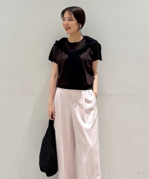 ニット セーター 「接触冷感/UVカット」スゴ機能美ニット スリーブレスブルゾン UNFILO｜【接触冷感/UVカット】スゴ機能美ニット スリーブレス