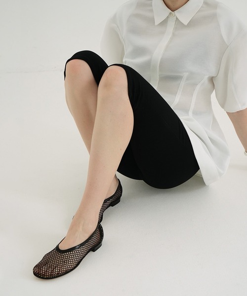バレエシューズ CLANE 2WAY MESH FLAT SHOES CLANE（クラネ） パンプス MESH OBLIQUE TOE FLAT SHOES : ZOZOTOWN