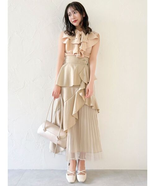 dazzlin ニット セーター ビッグラッフルタイニット レディース