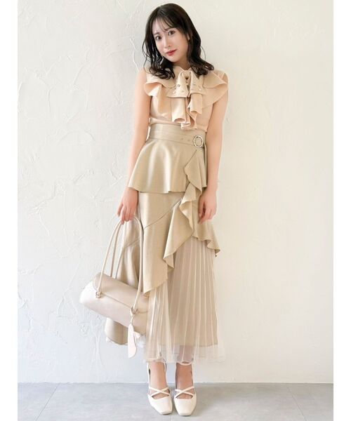 dazzlin ニット セーター ビッグラッフルタイニット レディース