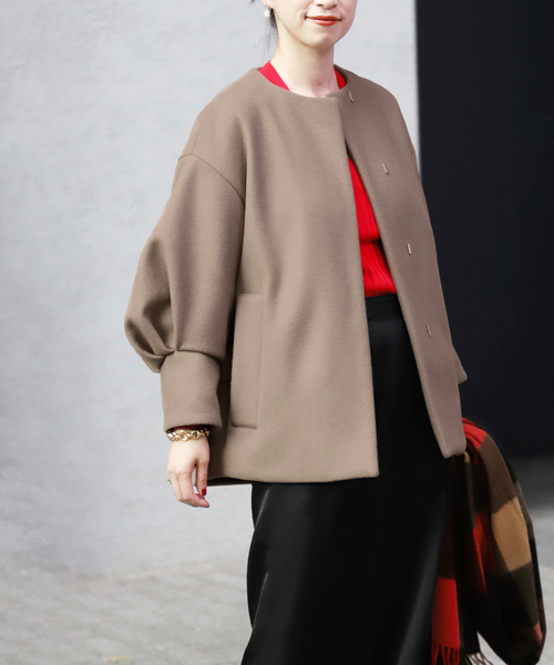 VERMEIL par iena（ヴェルメイユパーイエナ） ノーカラージャケット