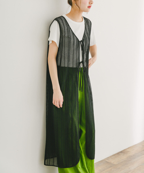 メッシュジレワンピ ITEMS URBANRESEARCH ワンピース メッシュジレワンピース