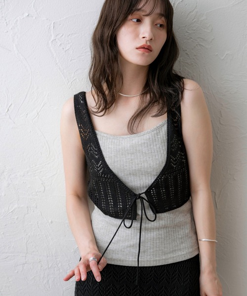 NOAHL（ノアル） キャミソール 「NOAHL」クロシェ編みビスチェ
