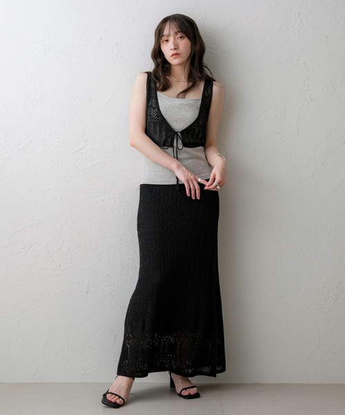 NOAHL（ノアル） キャミソール 「NOAHL」クロシェ編みビスチェ