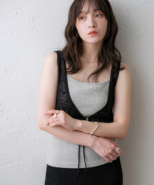 NOAHL（ノアル） キャミソール 「NOAHL」クロシェ編みビスチェ