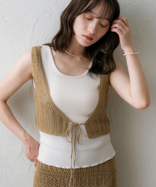 NOAHL（ノアル） キャミソール 「NOAHL」クロシェ編みビスチェ