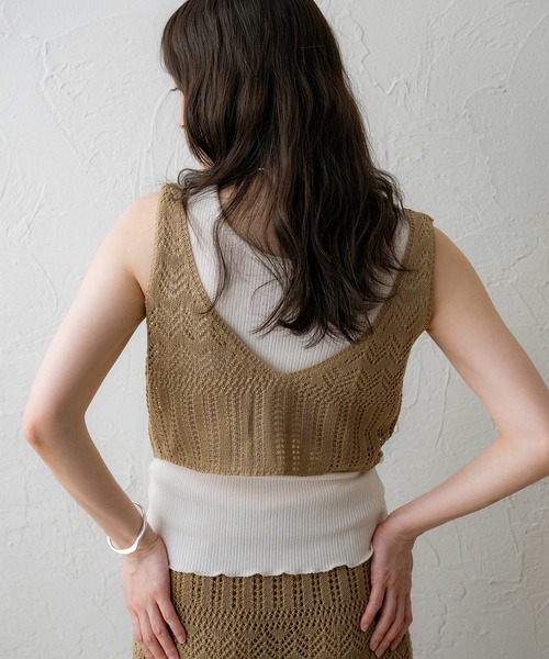 NOAHL（ノアル） キャミソール 「NOAHL」クロシェ編みビスチェ