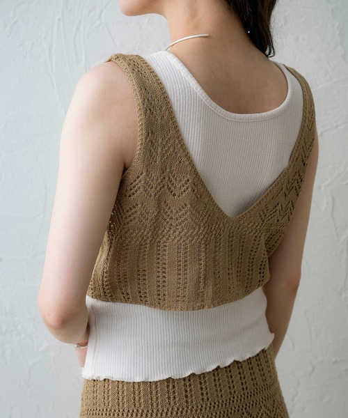 NOAHL（ノアル） キャミソール 「NOAHL」クロシェ編みビスチェ