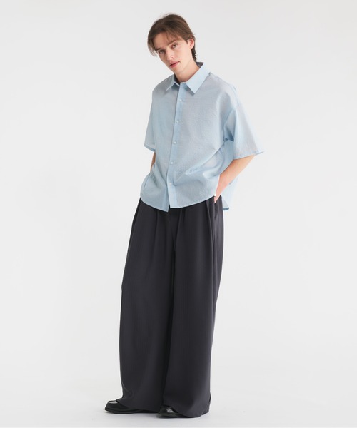 Regen Glanz シャツ striped sheer shirt/ストライプシアー