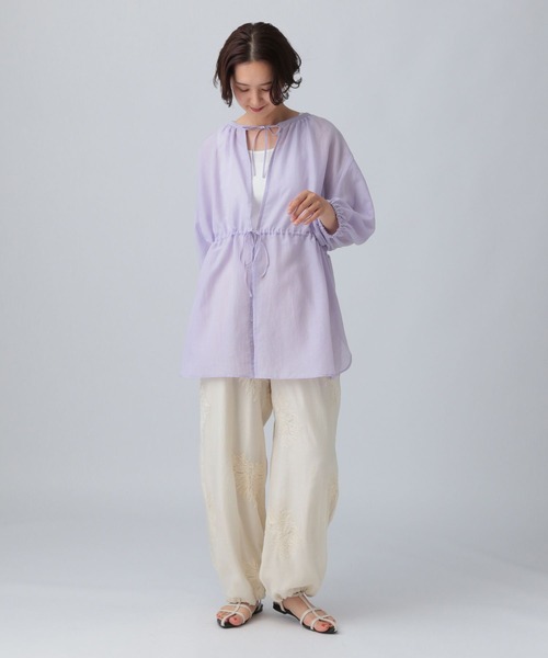 LEPSIM パンツ シアー刺繍イージーパンツ 498786 レディース