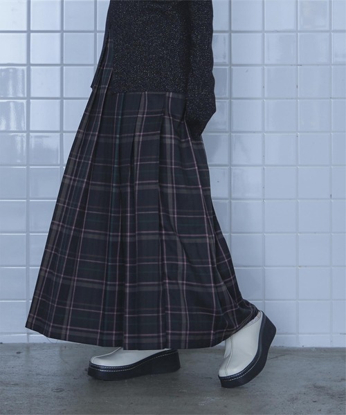 【関税込み】Dunst ネイビー プリーツ ミディアムスカート ドットプリーツベルト付きミディスカート – jemiremi（ジェミレミ）