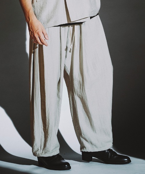 NO ID. パンツ mp13852-サイドタックドローストリングPT メンズ
