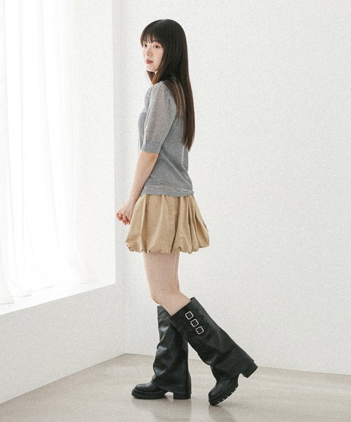 Heather（ヘザー） スカート ギャザーバルーンミニスカート 576805