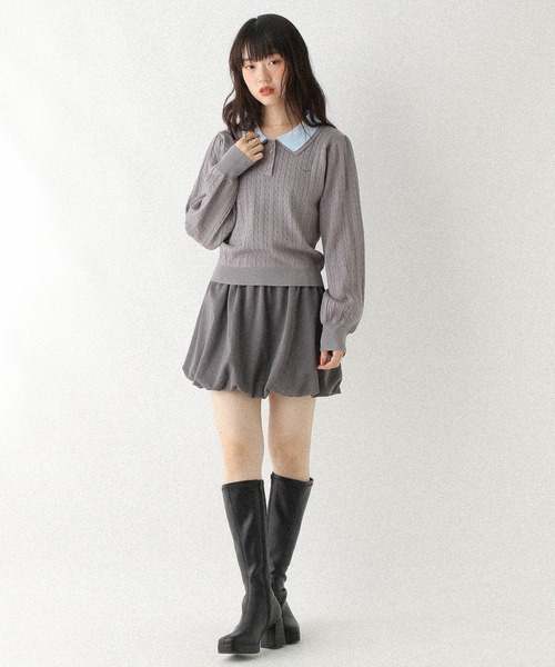 Heather（ヘザー） スカート ギャザーバルーンミニスカート 576805