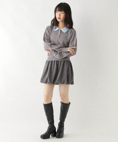 Heather（ヘザー） スカート ギャザーバルーンミニスカート 576805