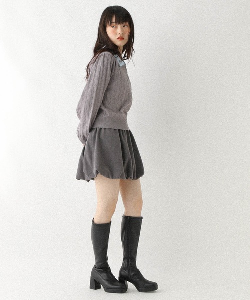 Heather（ヘザー） スカート ギャザーバルーンミニスカート 576805