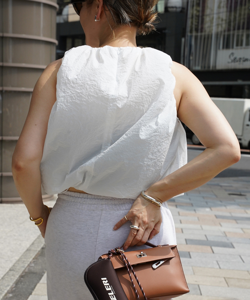 CELERI ブラウス シャツ 「CELERI/セルリ」GATHER ショートトップス