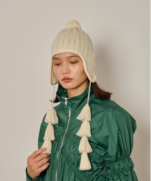 arth（アース） ニット帽 ニットキャップ Ca5 Fringe Guide Knit