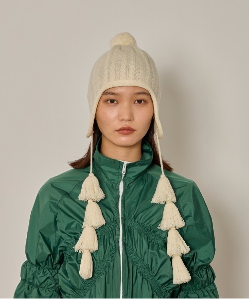 タグ付き新品　arth　カシミヤニット帽 arth Ca5 Fringe Guide Knit | 56cm～58cm(97) GRAY (03) | arth