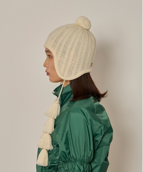 arth（アース） ニット帽 ニットキャップ Ca5 Fringe Guide Knit