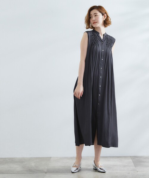 grove（グローブ） ワンピース シャンブレースモッキングワンピース