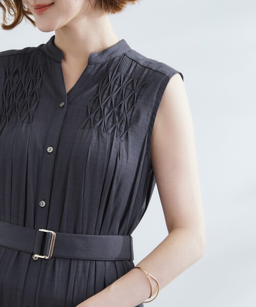 grove（グローブ） ワンピース シャンブレースモッキングワンピース