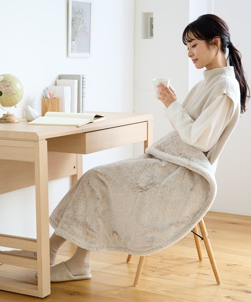ブランケット まるで猫！のようなモフモフラウンドブランケット 吸湿