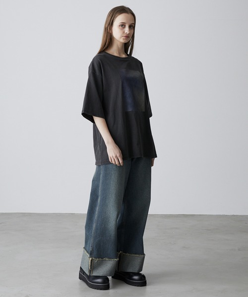 「CLEL」 加工デニムパンツ S ブルー メンズ
